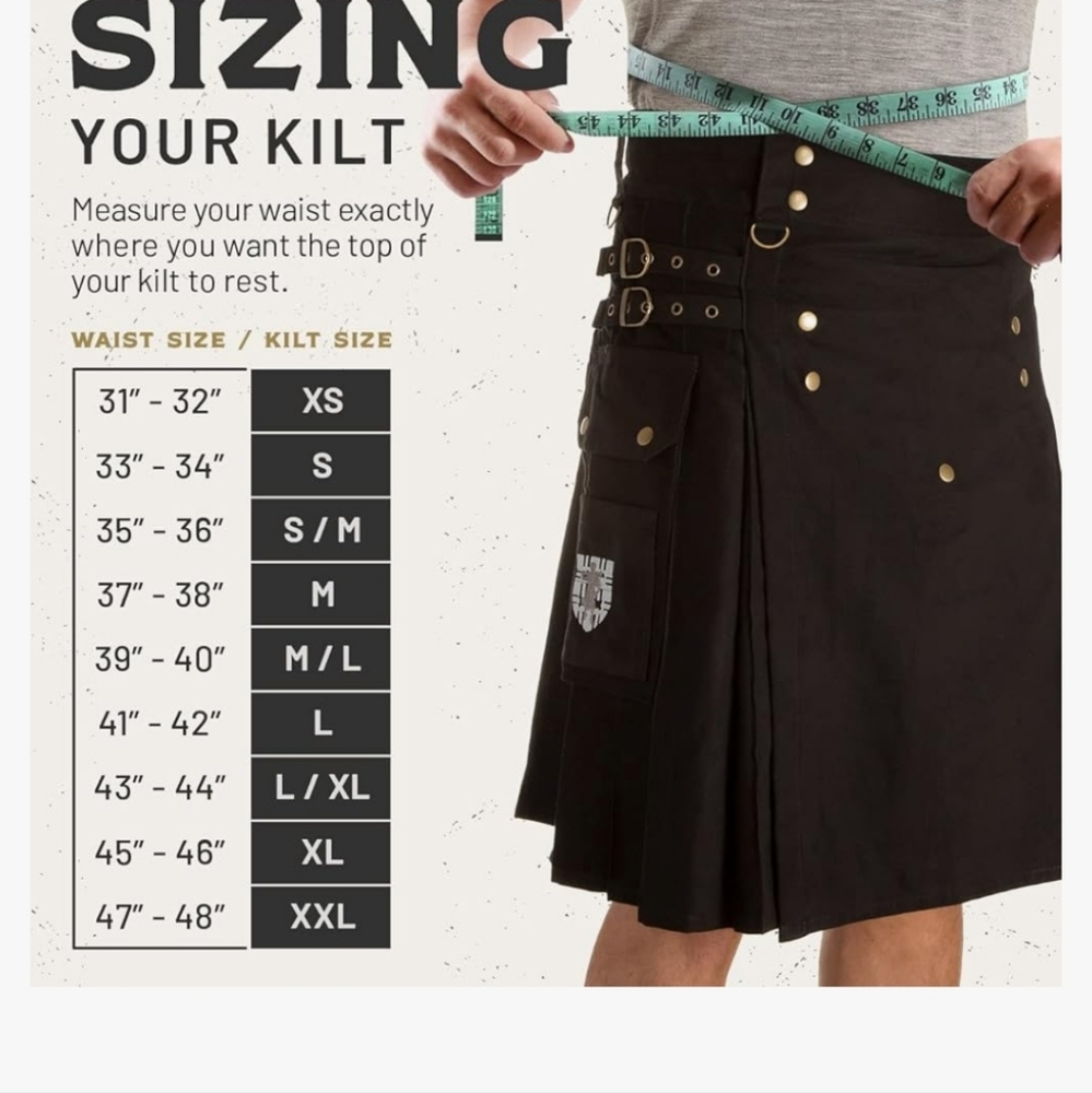 DNKE men's tactical kilt L/XL - Picture 6 of 8